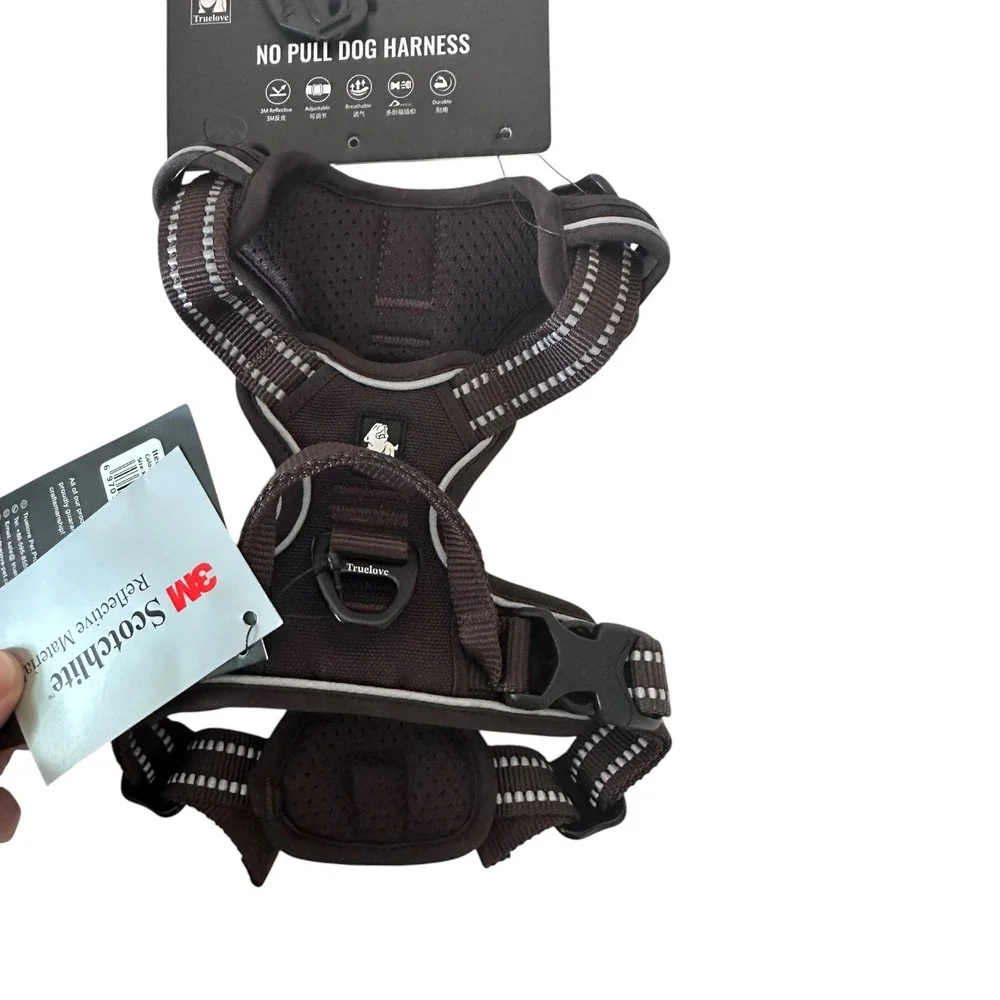Truelove‎ No Pull Dog Harness XS Brown New Reflective 3M Scotchlite TLH5651